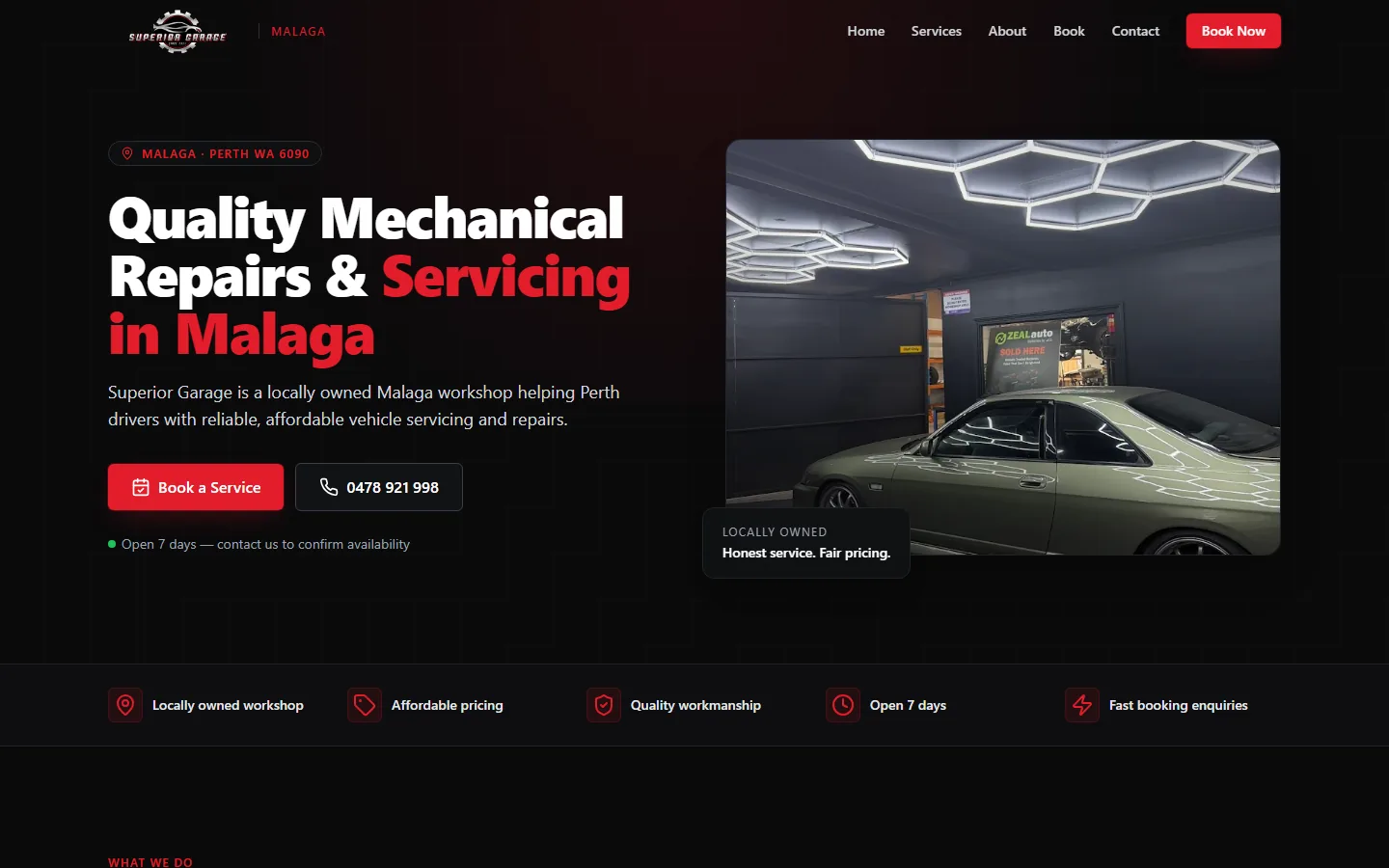 Superior Garage website by Bluepeek