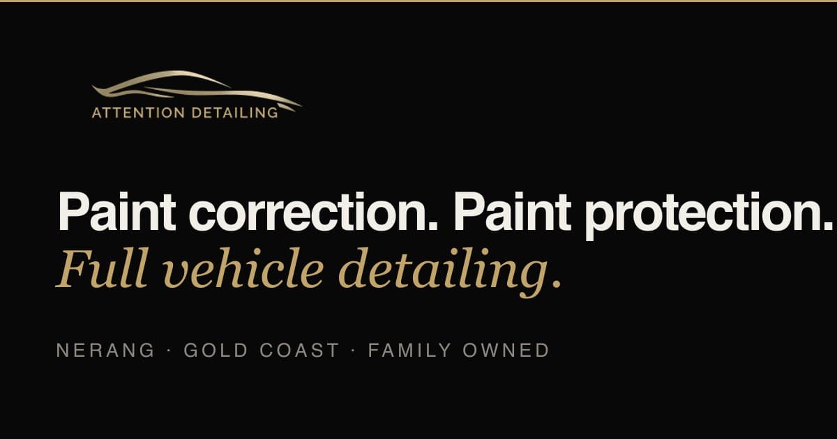 Attention Detailing brand artwork for its Gold Coast website