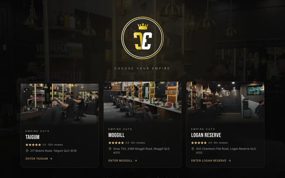 Empire Cuts website, built by Bluepeek