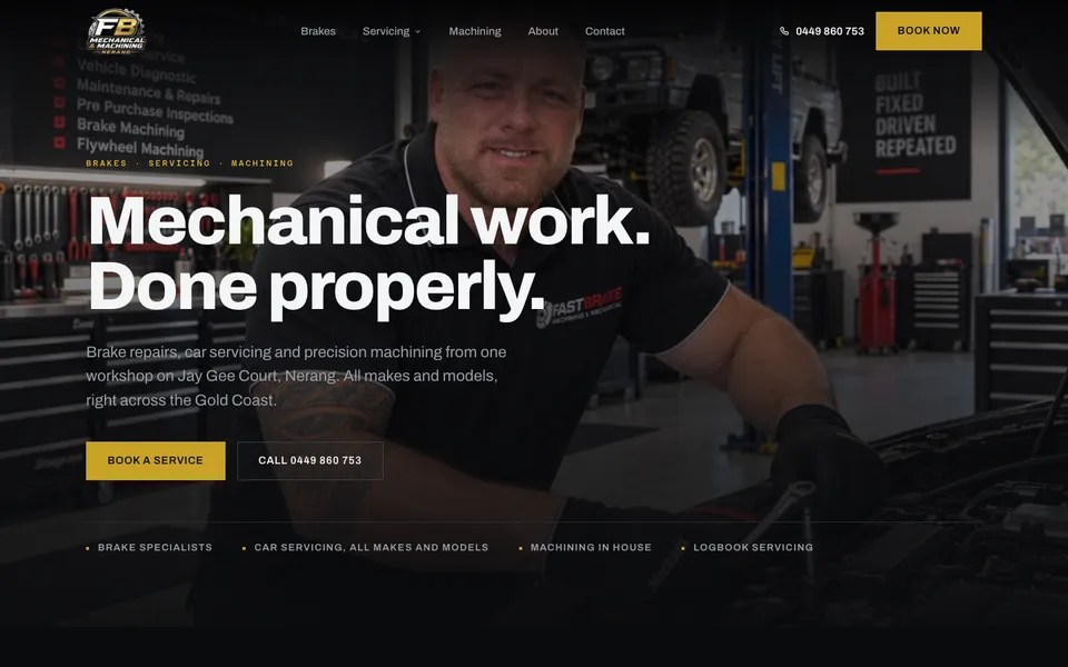 Fastbraking Nerang website, built by Bluepeek