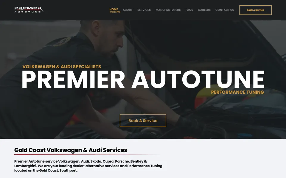 Premier Autotune website, built by Bluepeek